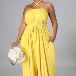 Yellow oversized jumpsuit